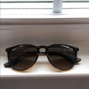 Erika tortoise ray bans polarized